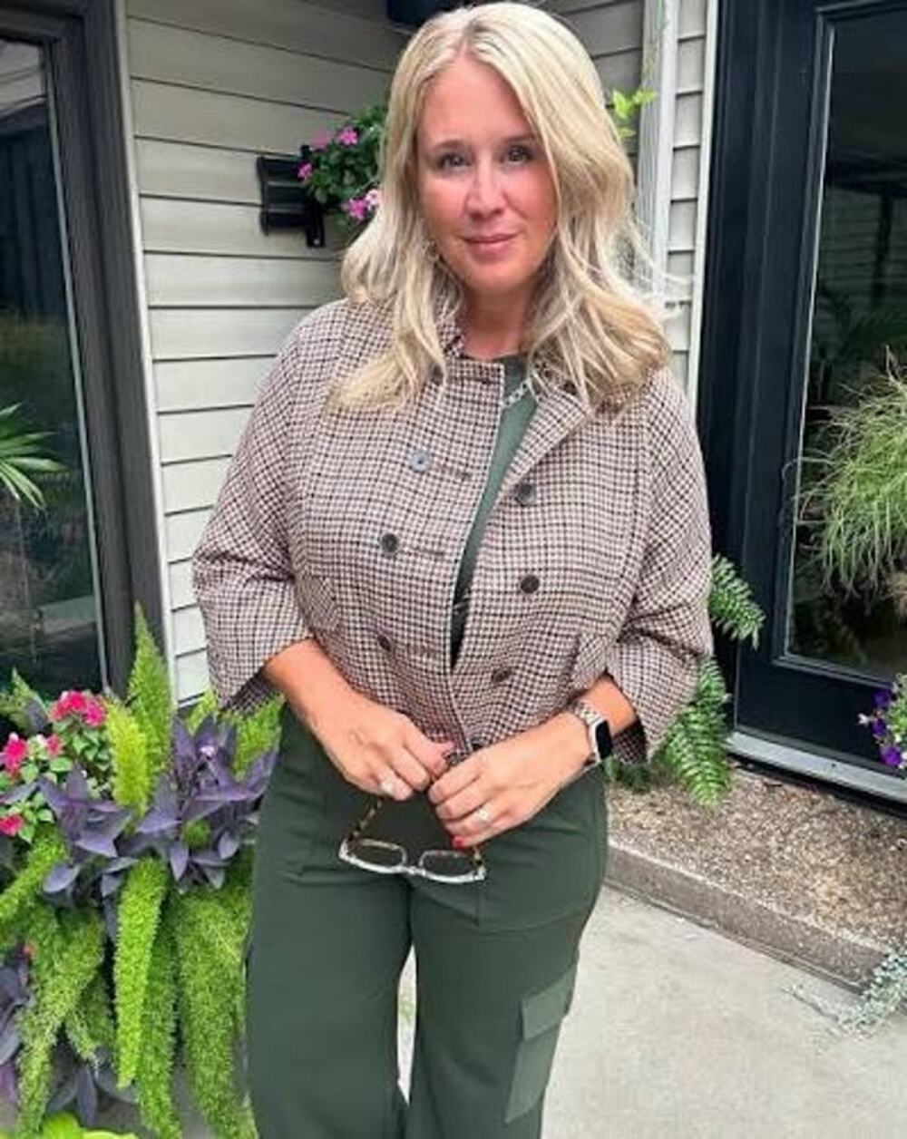 Cabi Showroom Jacket #4678 Brown Check XL EUC - worn once
